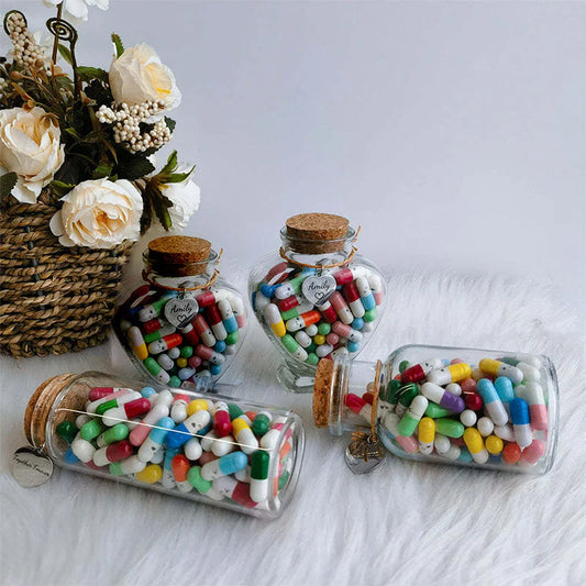Cadeaufles met berichtcapsules